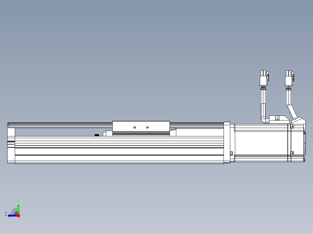 东锦丝杆传动-直线滑台模组DH102-C-L10-S100-BC-P400W-C3右视图