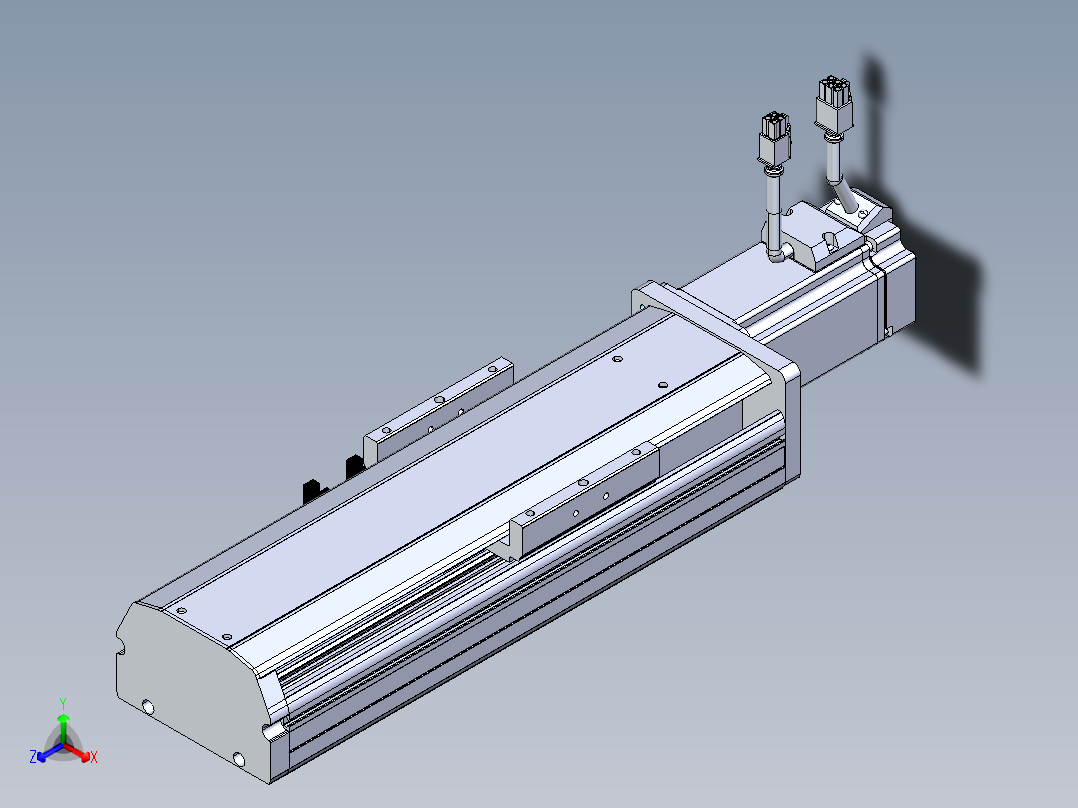 东锦丝杆传动-直线滑台模组DH102-C-L10-S100-BC-P400W-C3正等轴测图