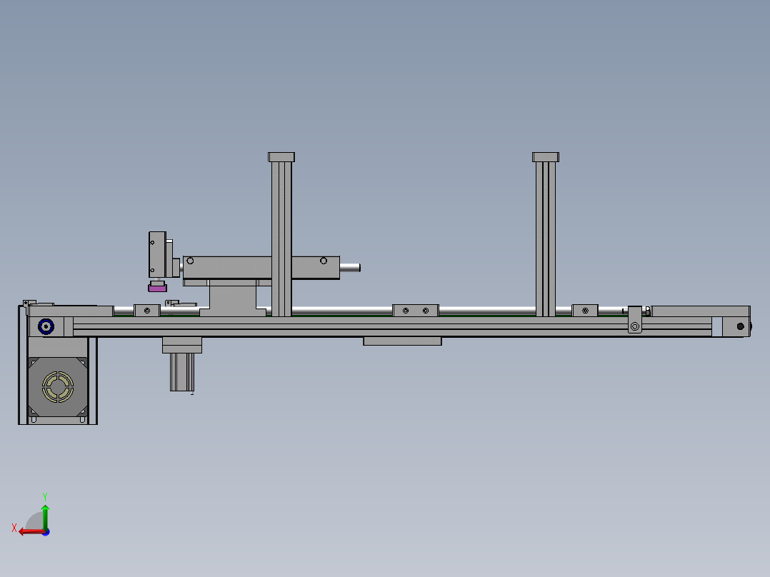 1米0.13米皮带输送机构后视图