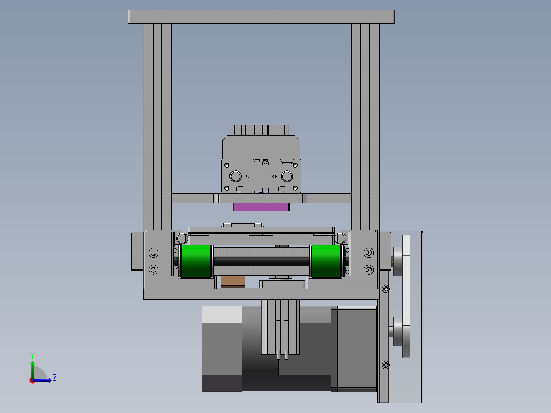 1米0.13米皮带输送机构左视图