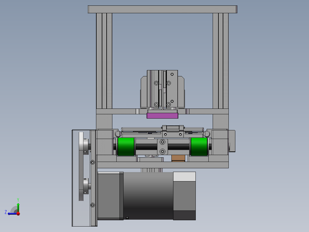 1米0.13米皮带输送机构右视图