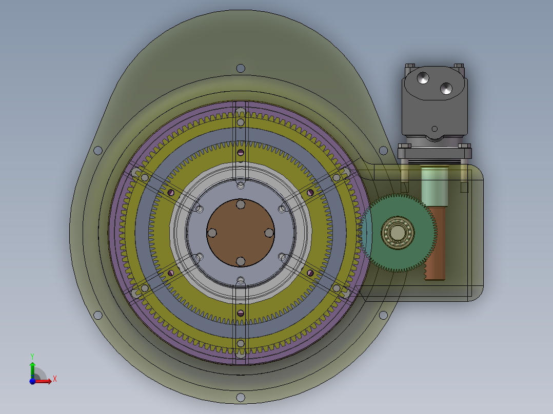 数控机床分度工作台的设计（全部结清）前视图