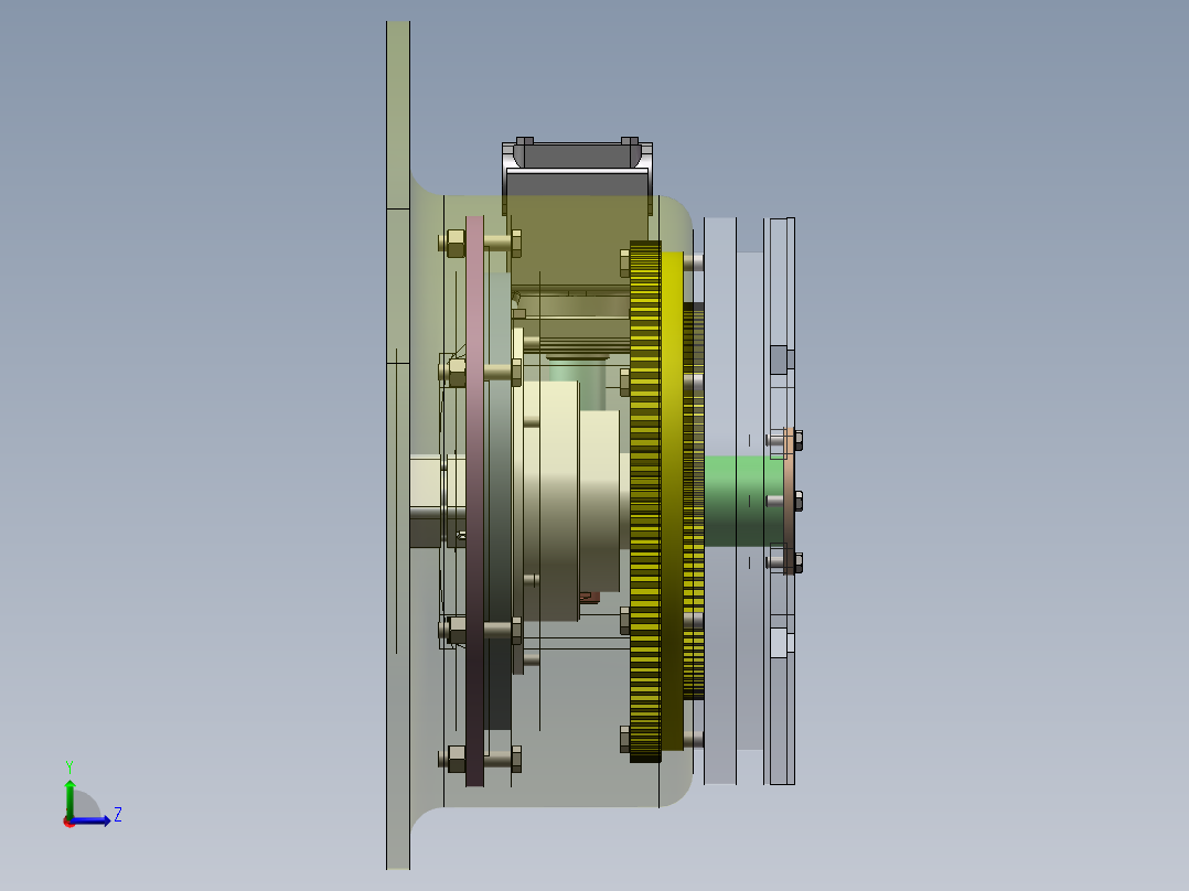 数控机床分度工作台的设计（全部结清）左视图