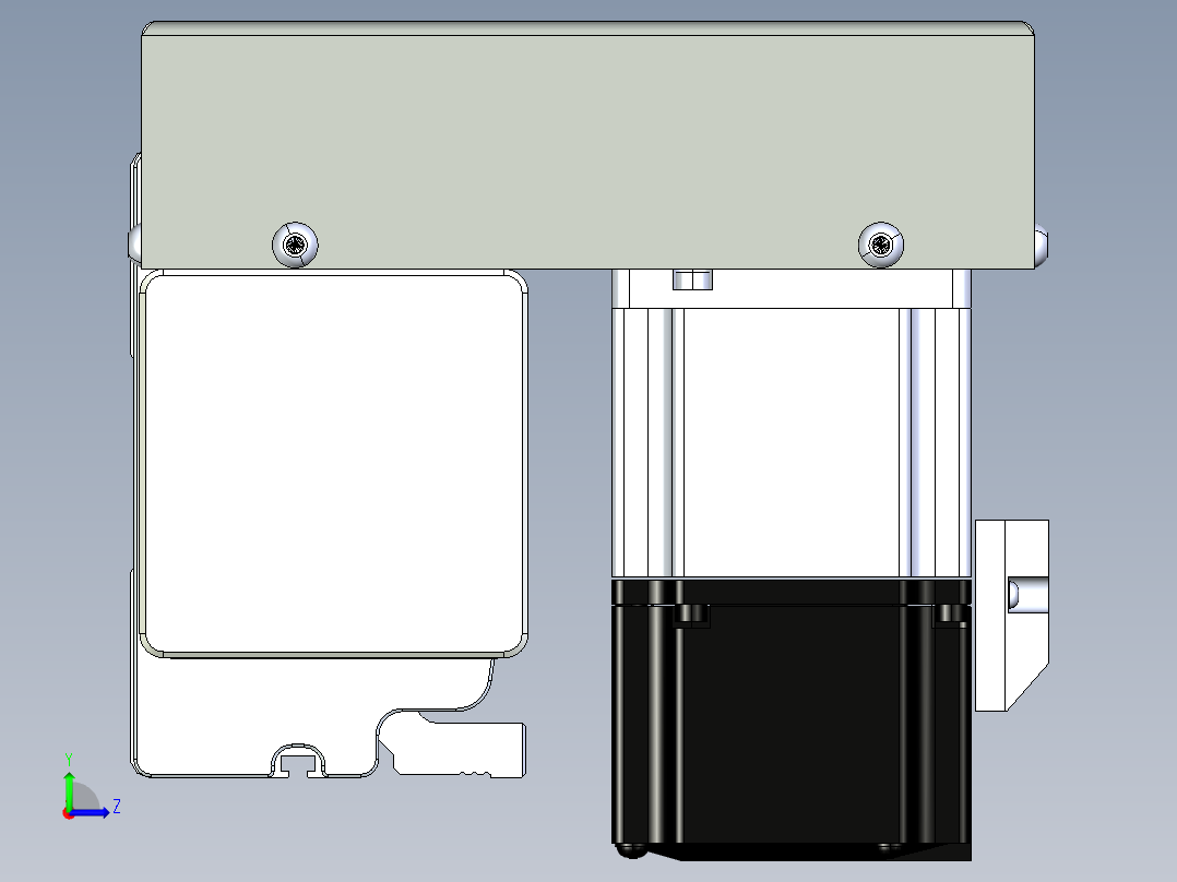 同步带滑台-半封闭B10H-L45-S1600-RU-P40-D3左视图