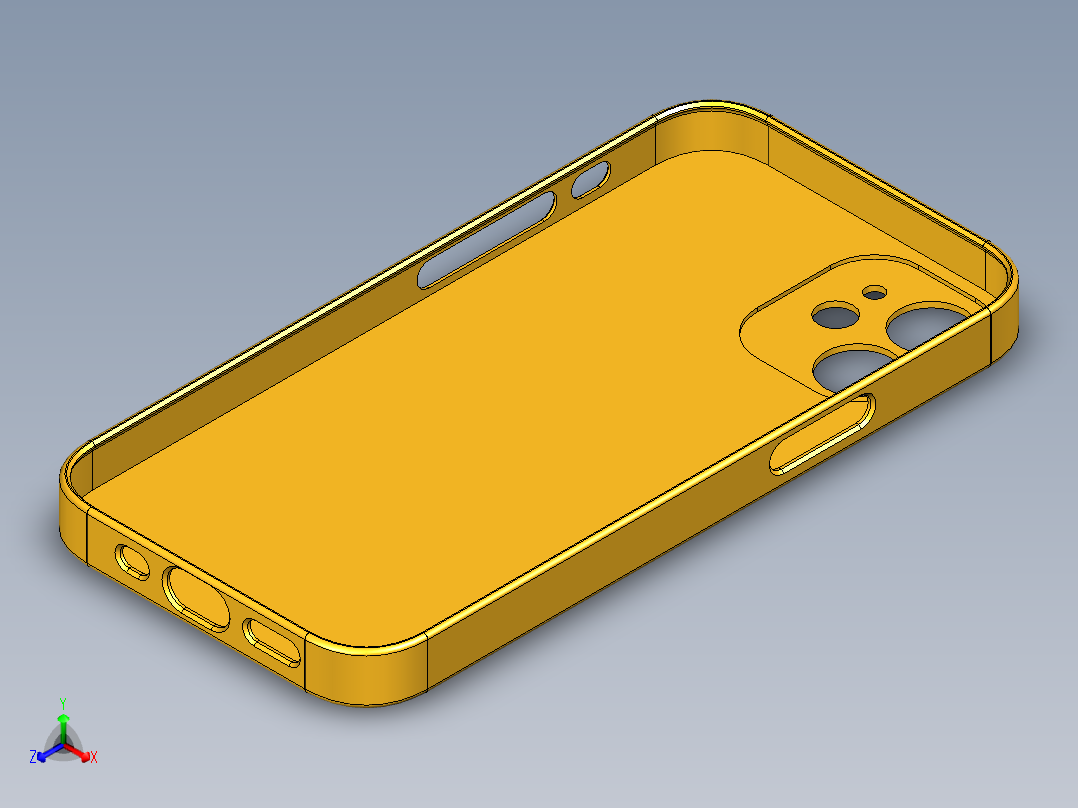 Phone 12 迷你超薄保护壳正等轴测图