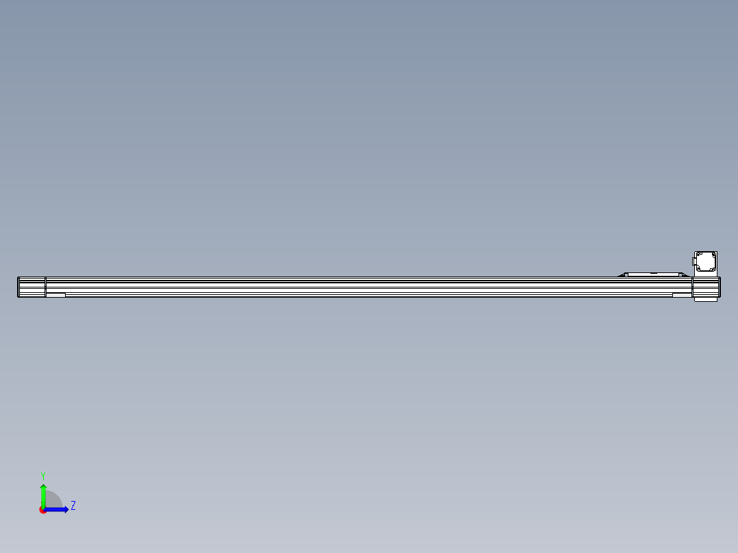 Toyo东佑达直线模组-M65-S-1800-RU-T40-C4左视图