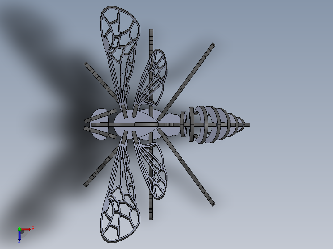 激光下料拼图蚂蚁AutoCAD, SOLIDWORKS 2016俯视图