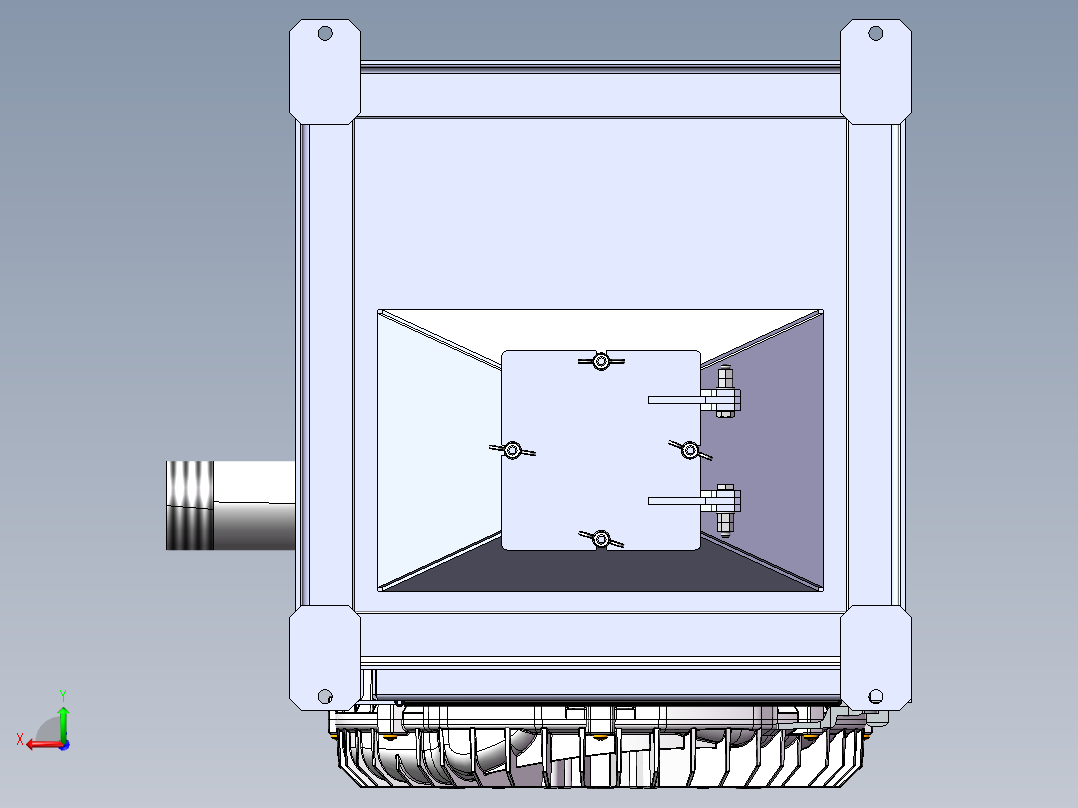 冲压废料收集装置S18设计后视图