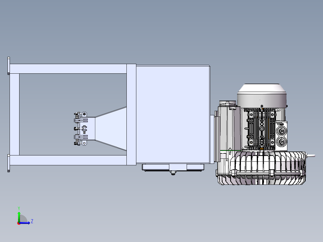 冲压废料收集装置S18设计左视图