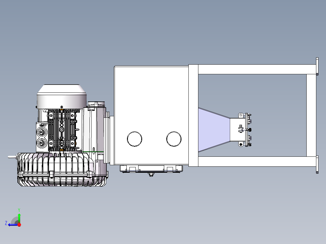 冲压废料收集装置S18设计右视图