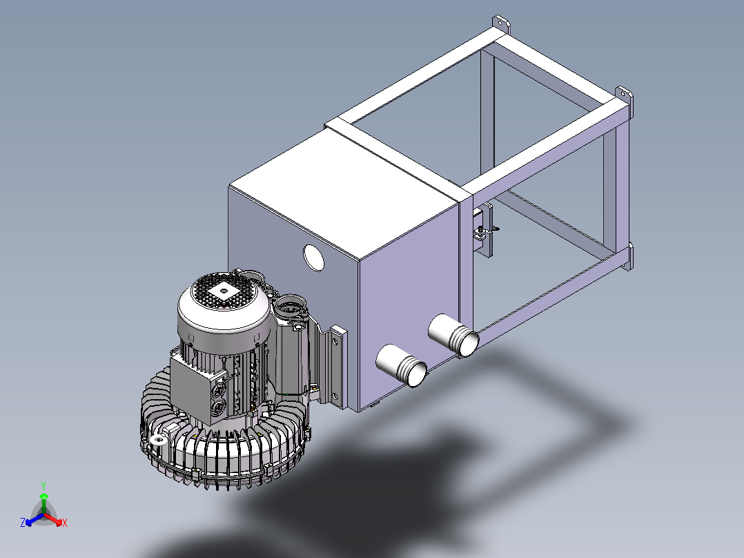 冲压废料收集装置S18设计正等轴测图