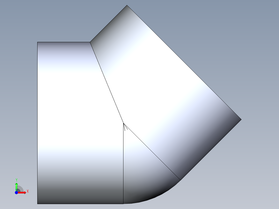 聚氯乙烯配件09-Sch80_45Elbow_FPTxFPT_819-040 _4in前视图