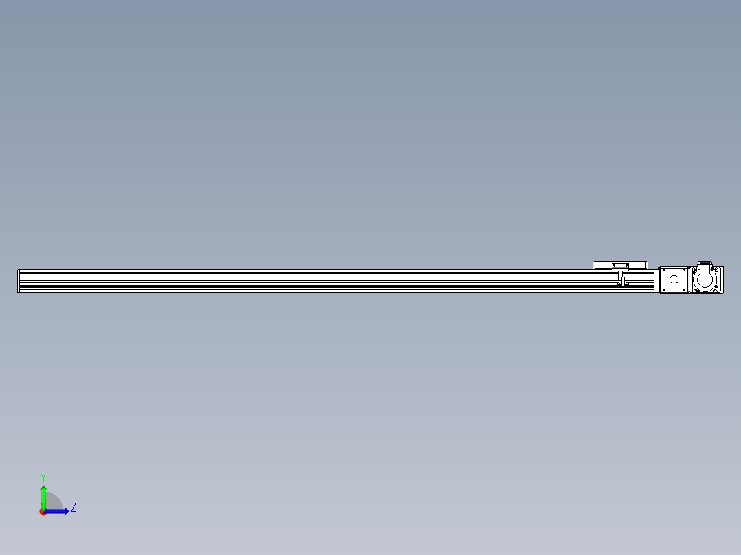 同步带全封闭直线模组TPA-HCB-105D-90-L1300-MR-Y-P20-N3左视图