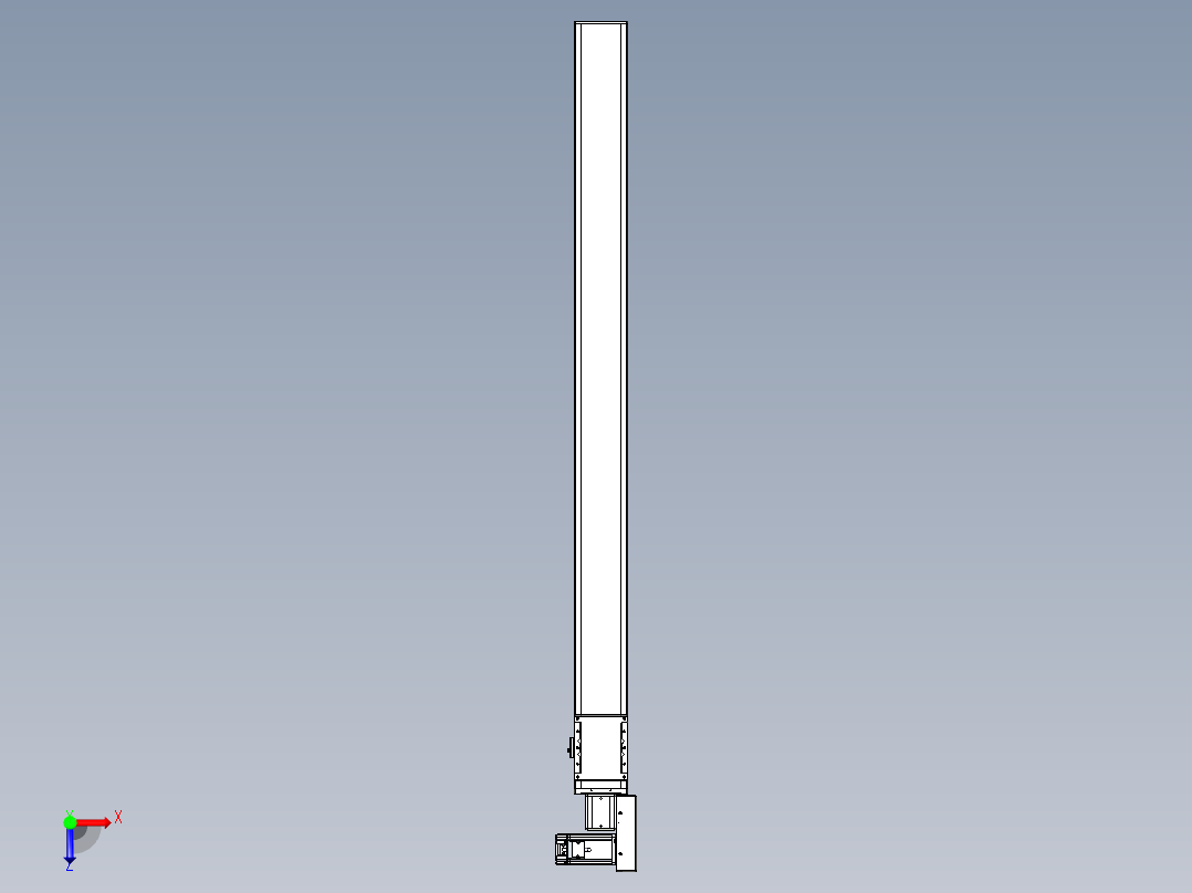同步带全封闭直线模组TPA-HCB-105D-90-L1300-MR-Y-P20-N3俯视图