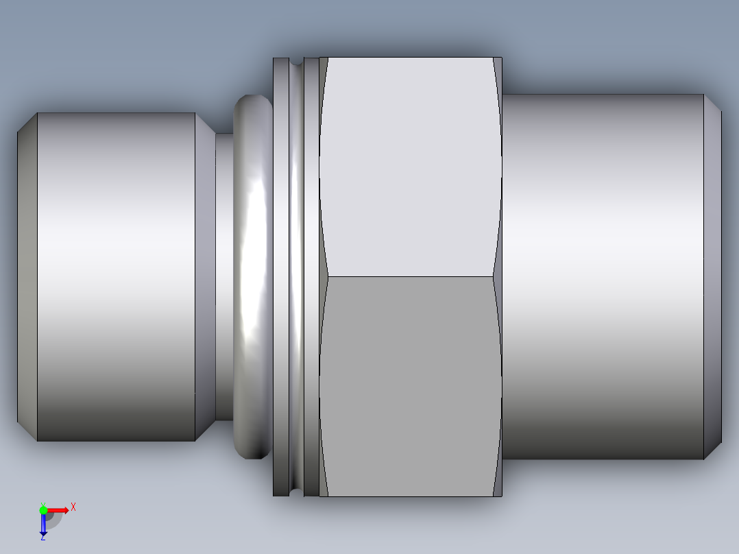 卡套式工业通用硬管接头EO_Male_Stud_connector_GEO12SMOMDCF俯视图