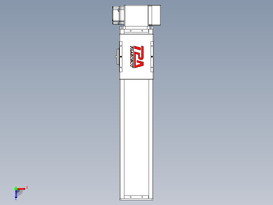 同步带全封闭直线模组TPA-HCB-110D-90-L350-LP-Y-P40-N3俯视图