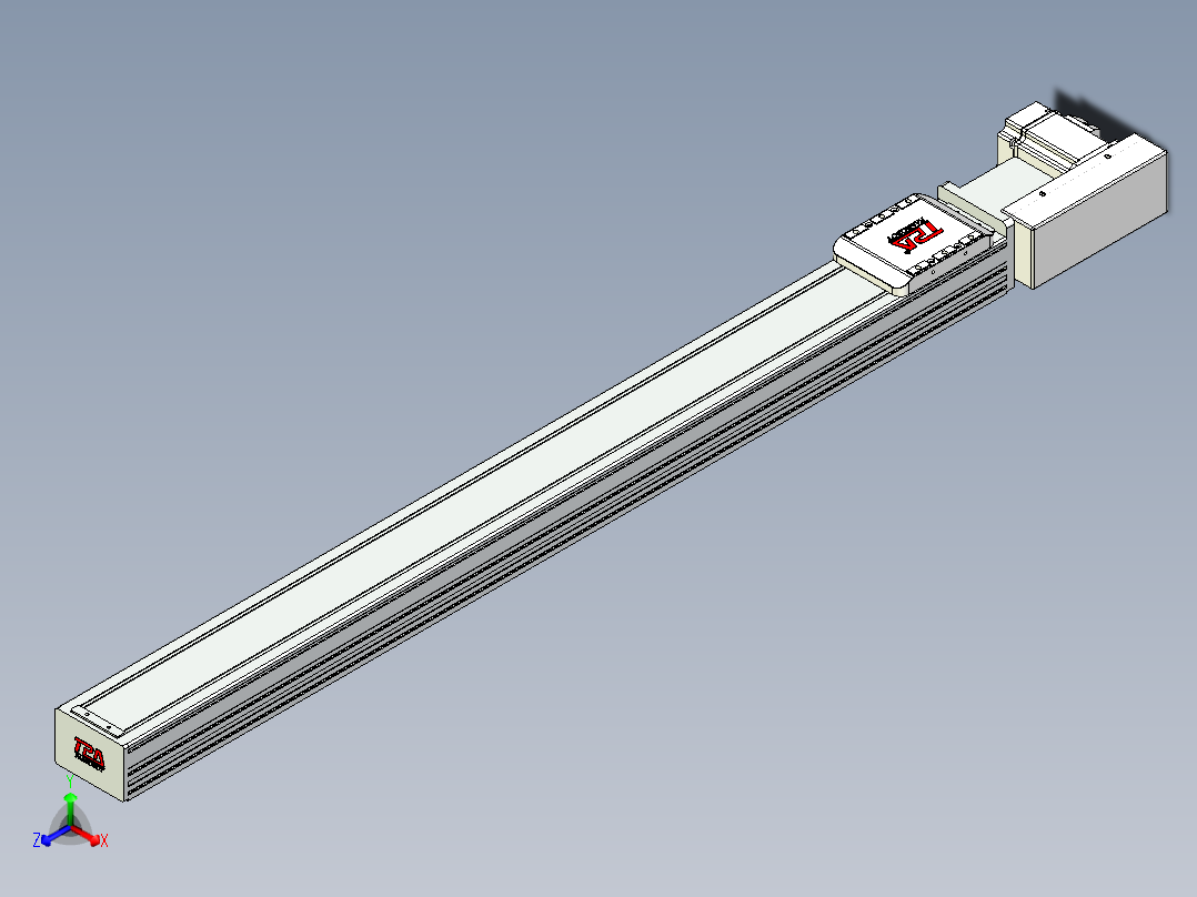同步带全封闭直线模组TPA-HCB-85D-90-L900-ML-C-P20-N3正等轴测图