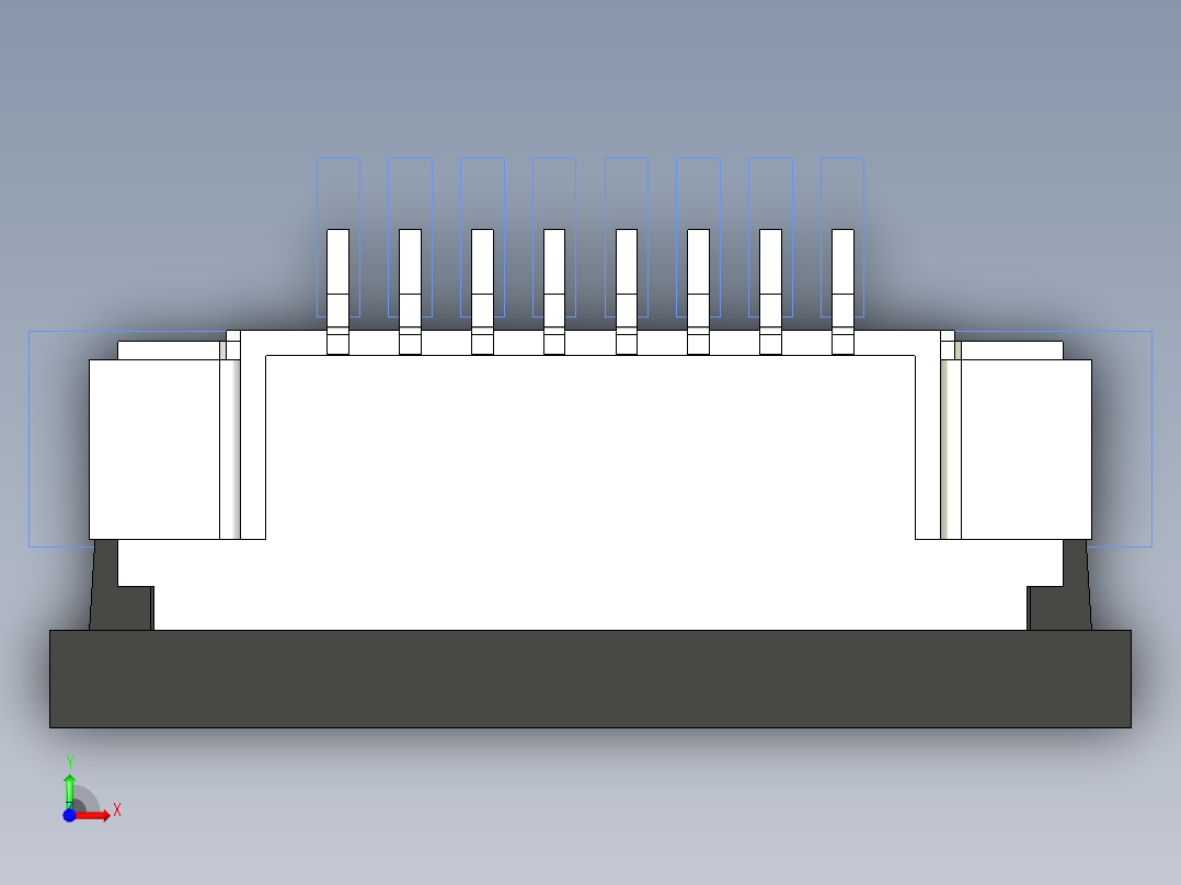 连接器 SM-FFC3B05-08-T前视图