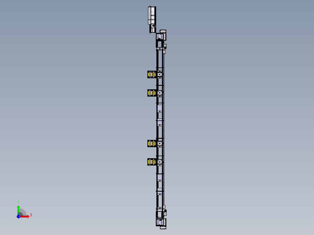 车位锁倍速链组装流水线前视图