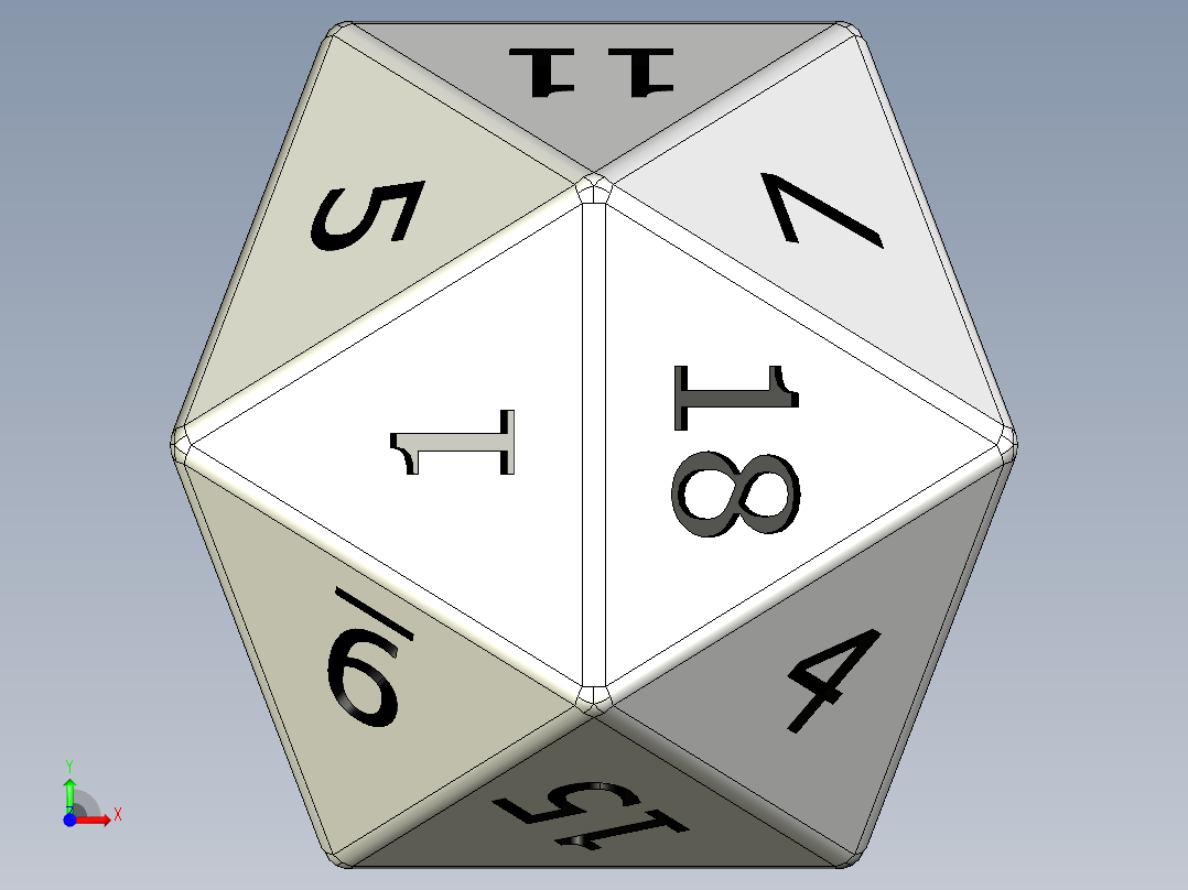 A2004916-20面骰子前视图