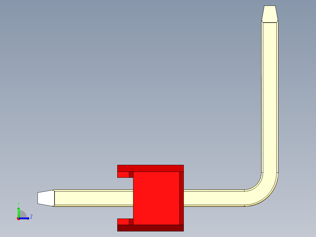 彩色公排针 100mil 2.54mm 系列-DS1022_red_30p_100mil_TypeU_rev1.0左视图