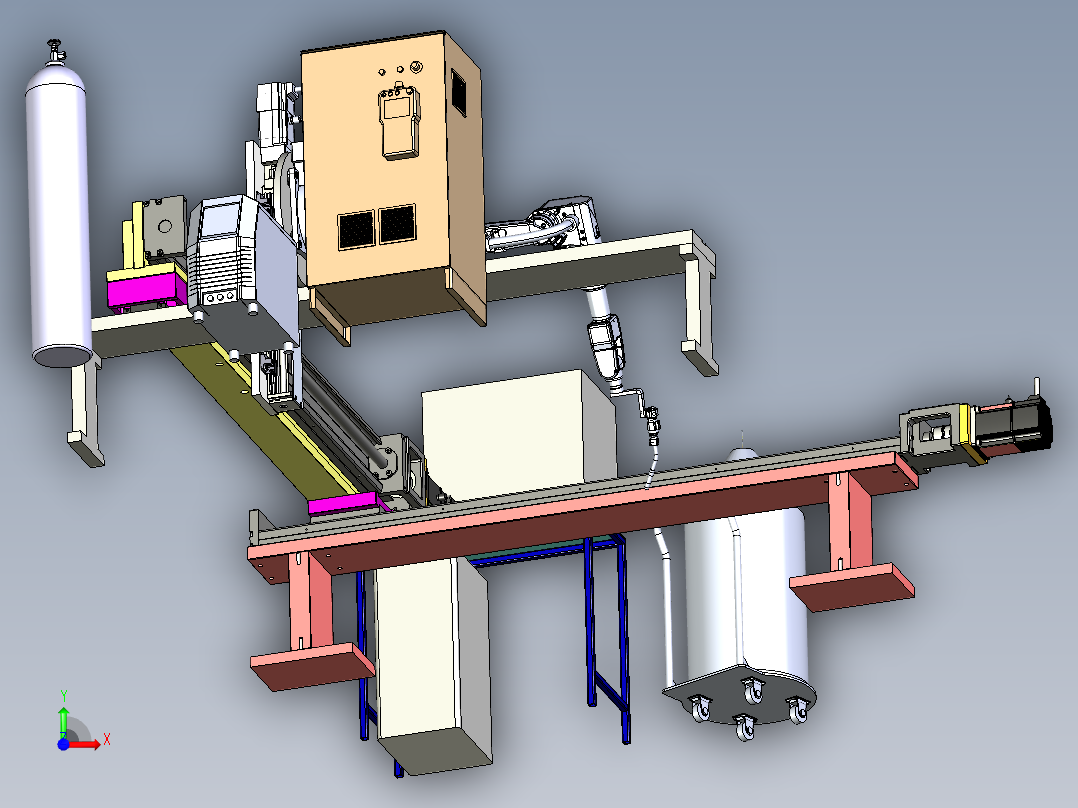 龙门式焊接机械手前视图