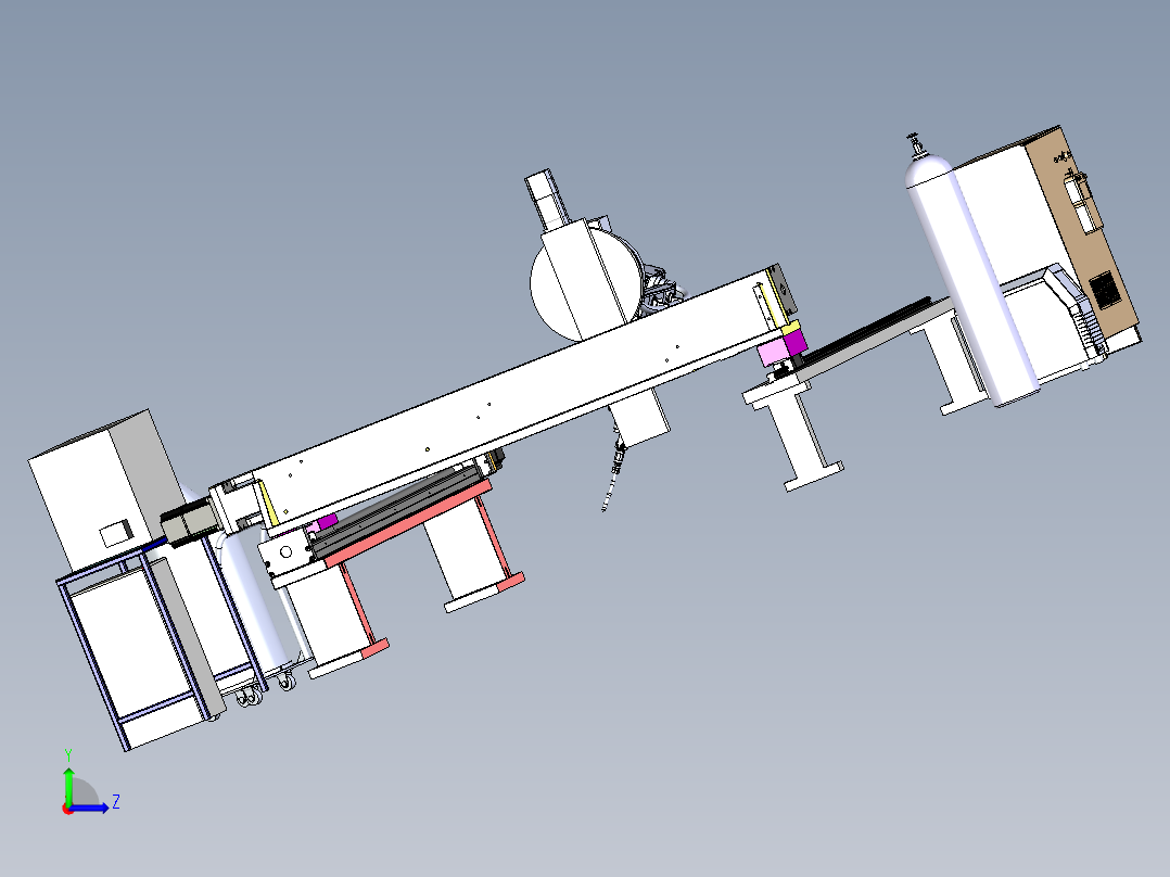 龙门式焊接机械手左视图