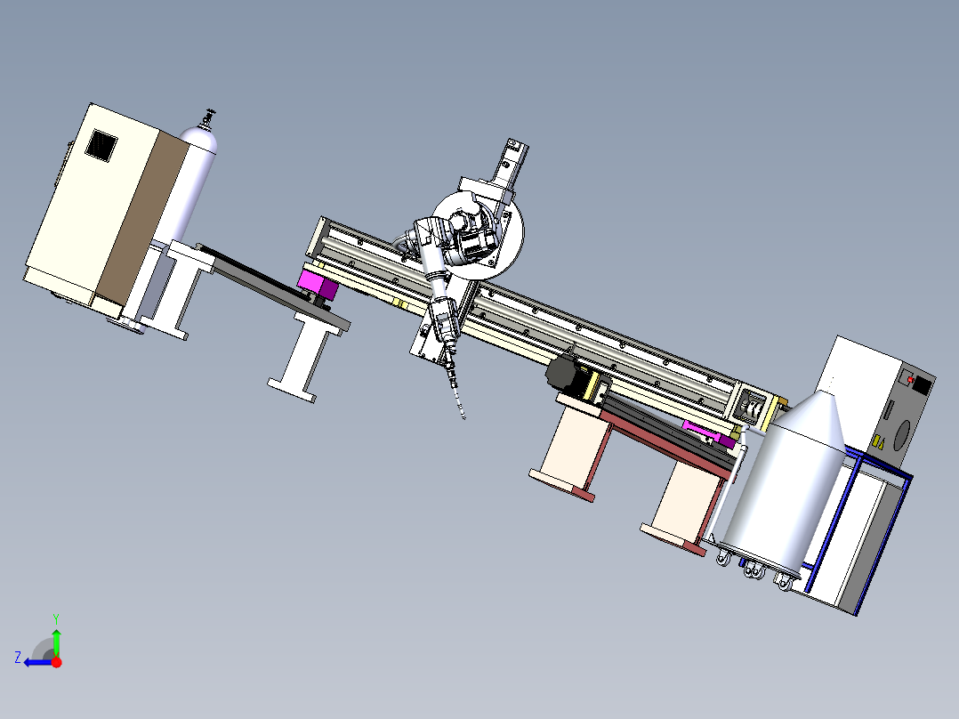 龙门式焊接机械手右视图
