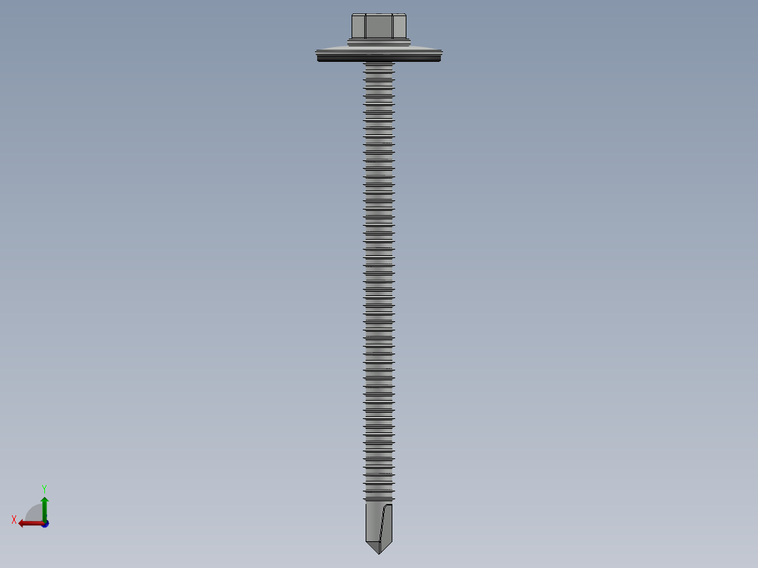 紧固件-Drill-Tip Stucco Screw 0.2500后视图