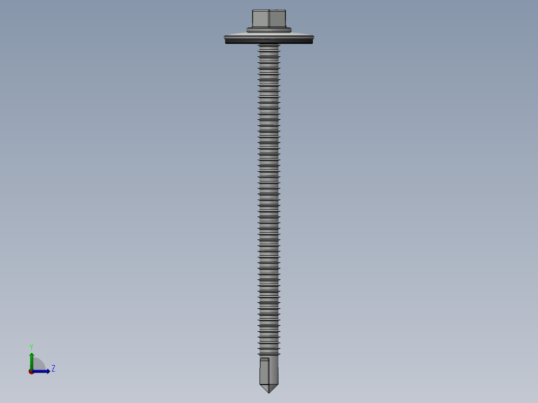 紧固件-Drill-Tip Stucco Screw 0.2500左视图