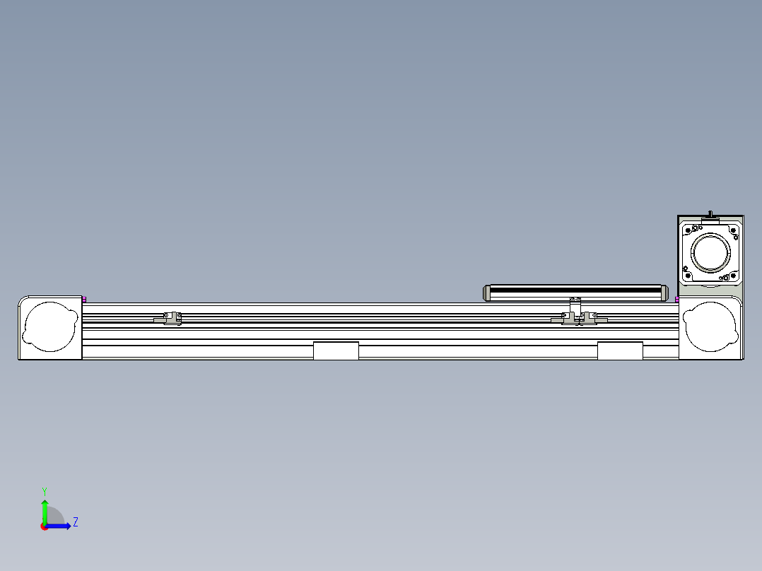 同步带滑台-欧规B8-L88-S550-L-ZP75-D3-N10左视图
