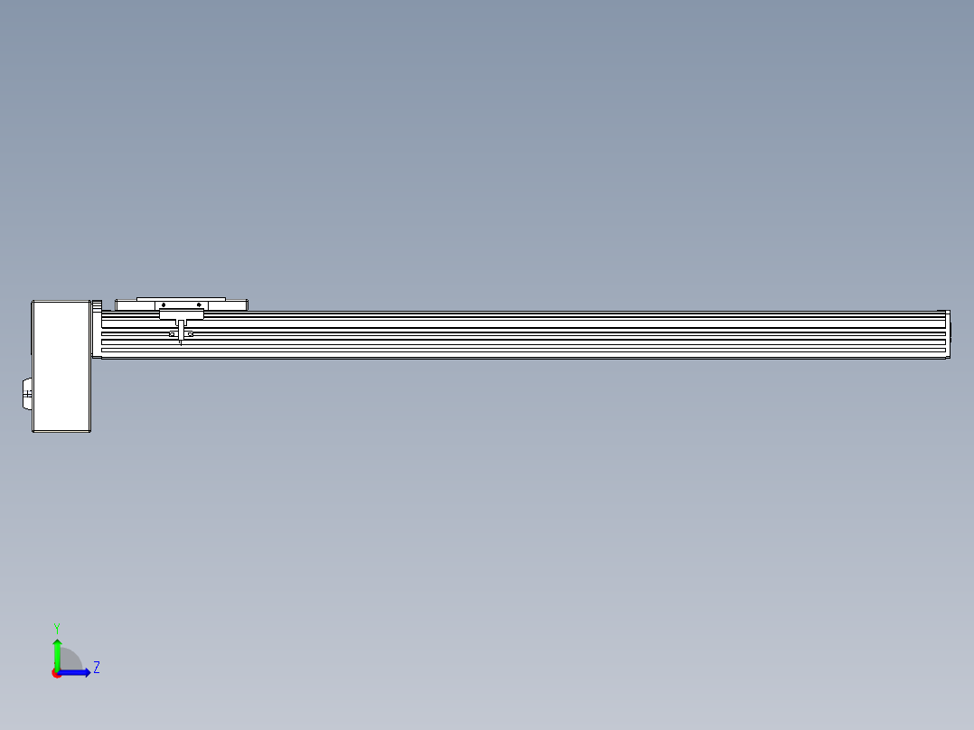 同步带全封闭直线模组TPA-HCB-110D-90-L750-RP-C-P40-N3左视图