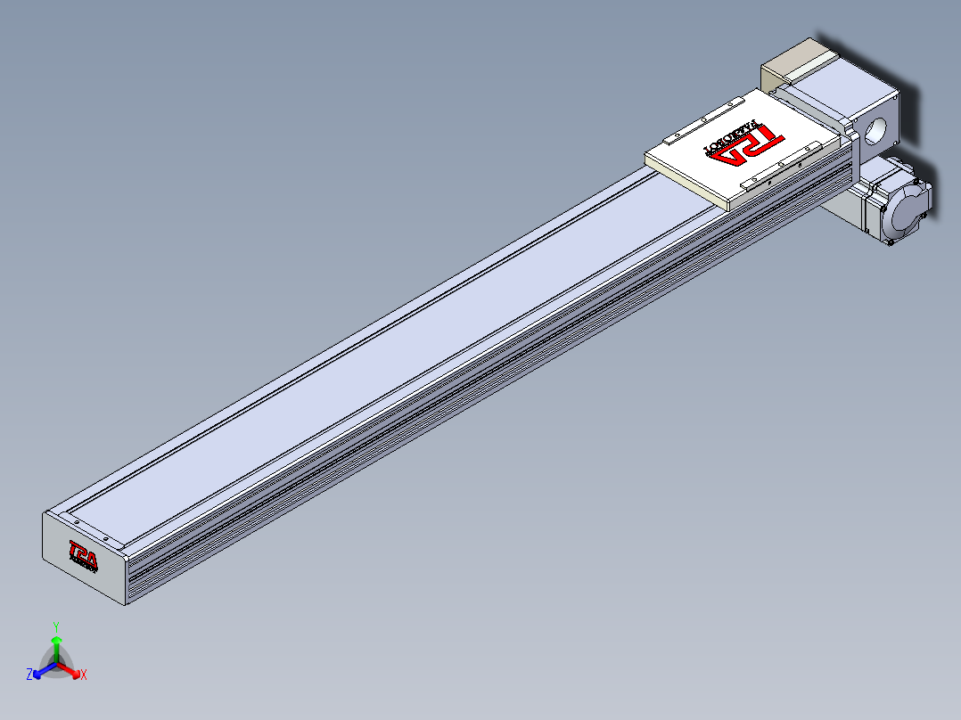 同步带全封闭直线模组TPA-HCB-110D-90-L750-RP-C-P40-N3正等轴测图
