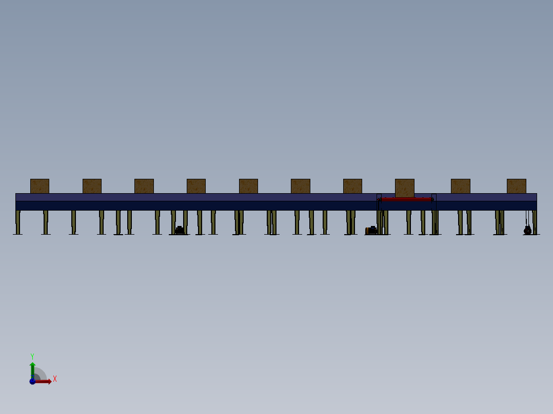 滚筒输送机roller-conveyor-50-sw前视图