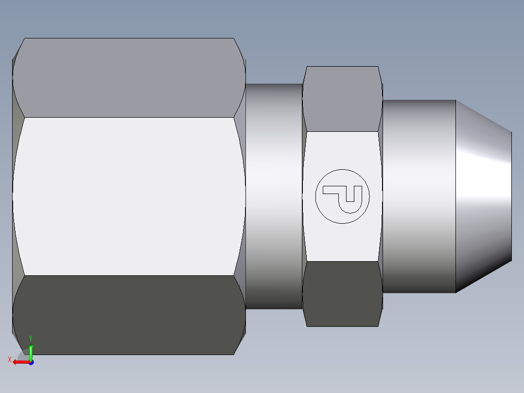 卡套式工业通用硬管接头EO_Weld_connector_AS08L71后视图