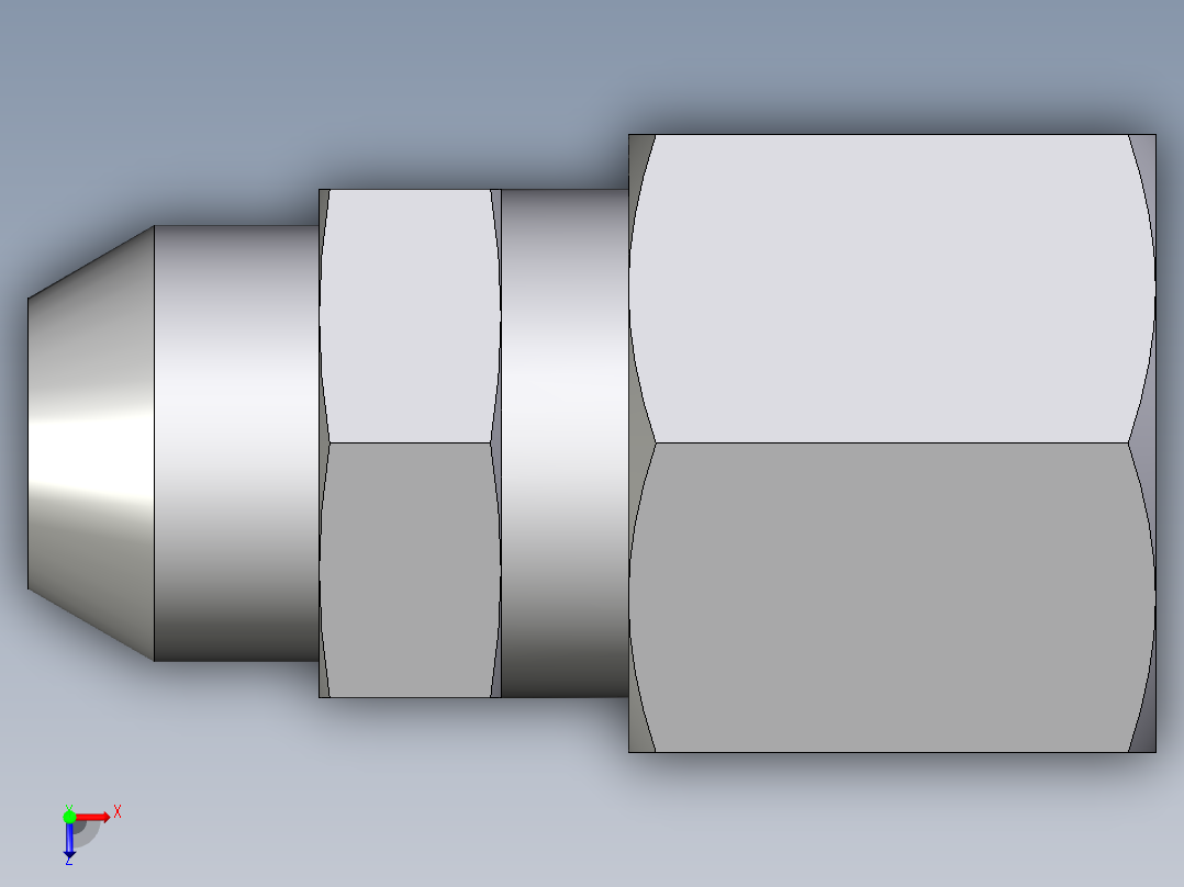 卡套式工业通用硬管接头EO_Weld_connector_AS08L71俯视图