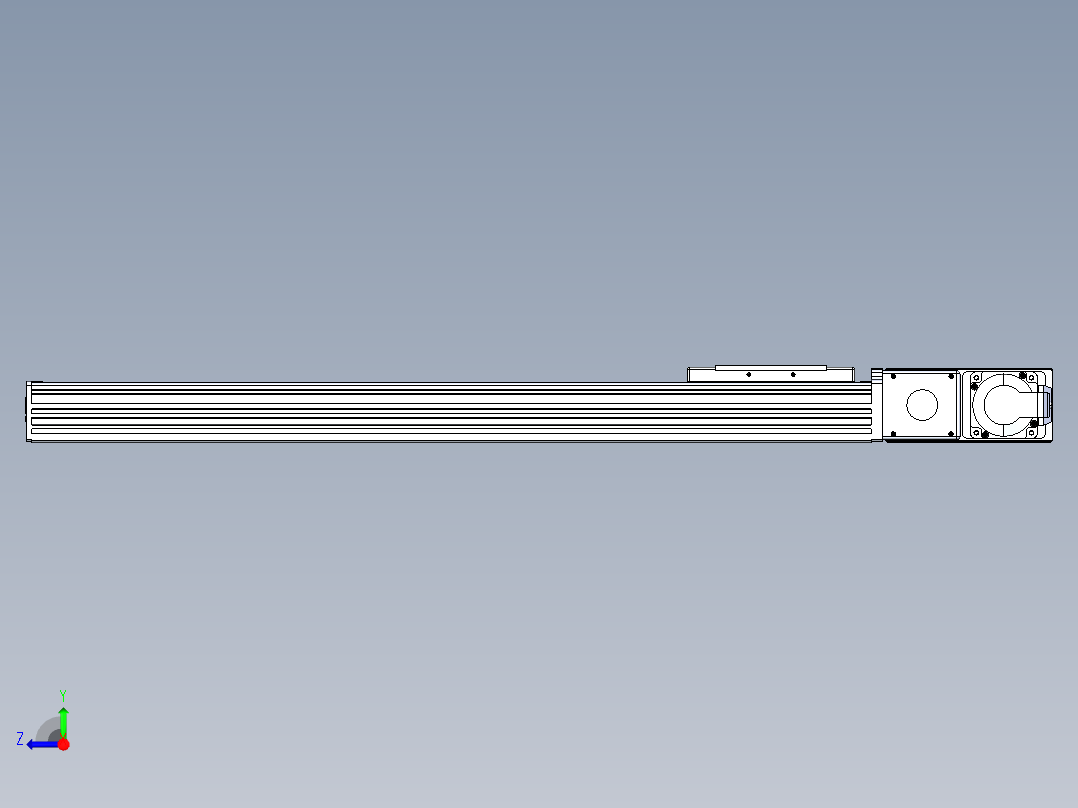 同步带全封闭直线模组TPA-HCB-110D-90-L550-MR-C-P40-N3右视图