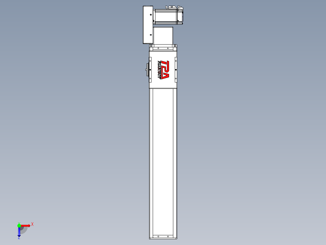同步带全封闭直线模组TPA-HCB-110D-90-L550-MR-C-P40-N3俯视图