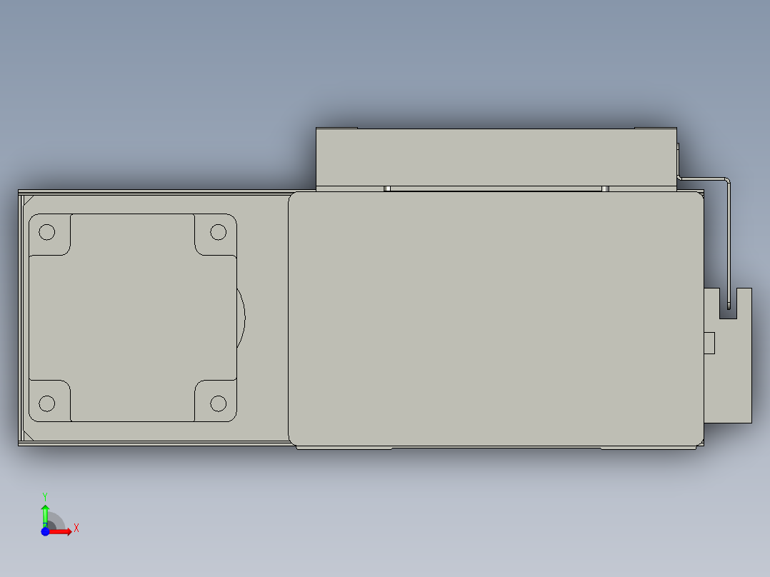 直线模组WG-LHC12-S700-L设计图纸前视图