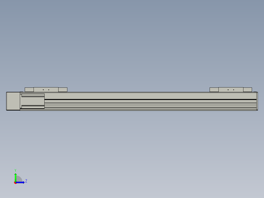 直线模组WG-LHC12-S700-L设计图纸左视图