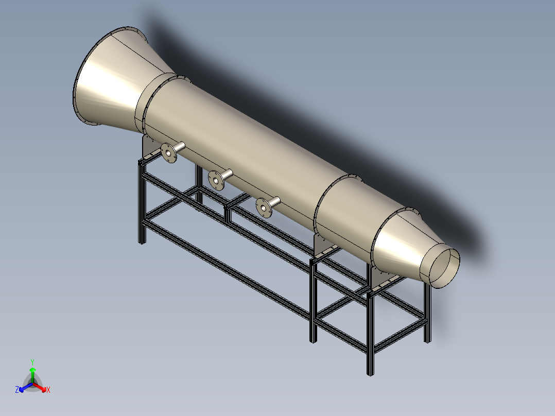 一种小型风洞主视图
