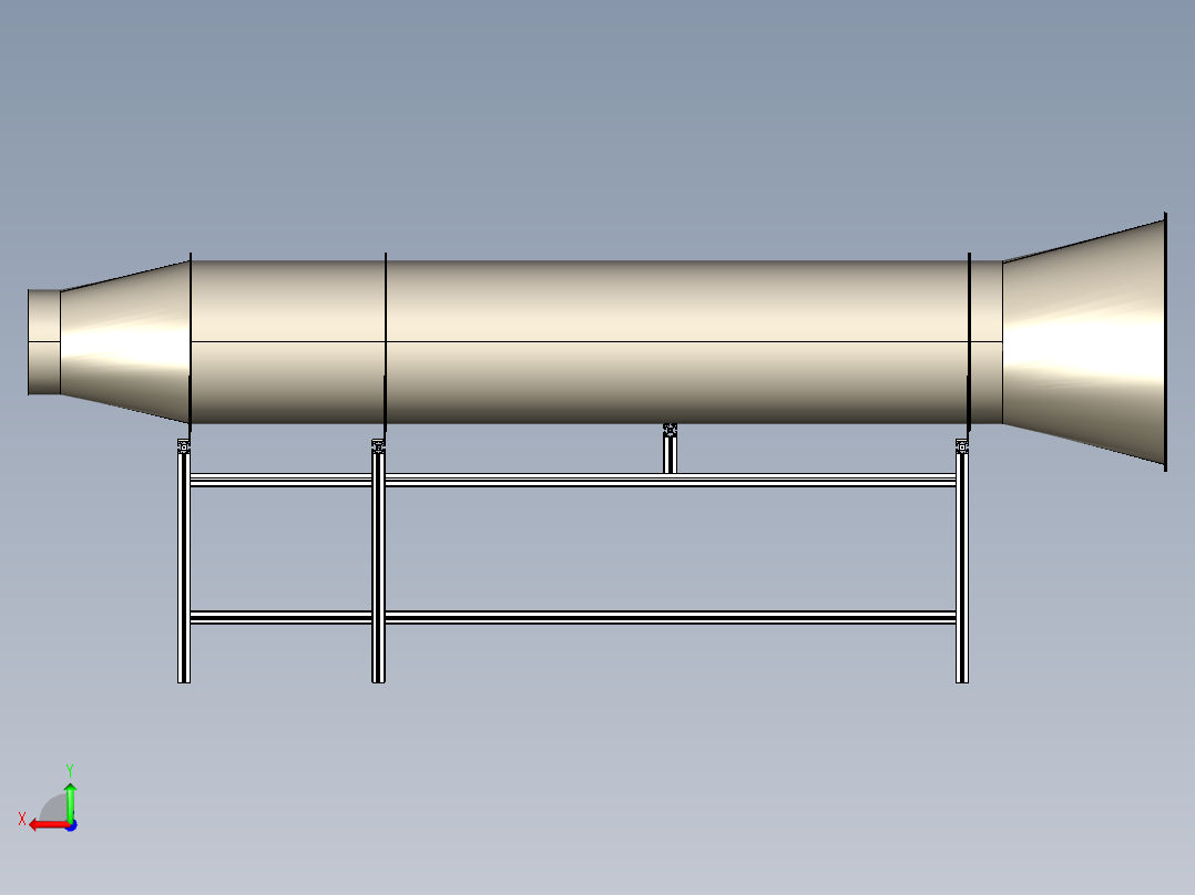 一种小型风洞后视图