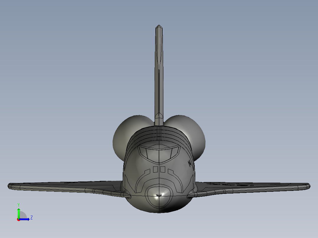 B2004772-航天器左视图