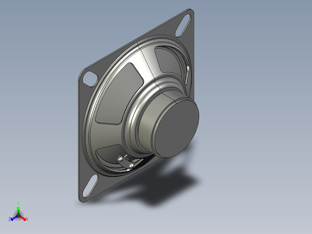 小喇叭_扬声器正等轴测图