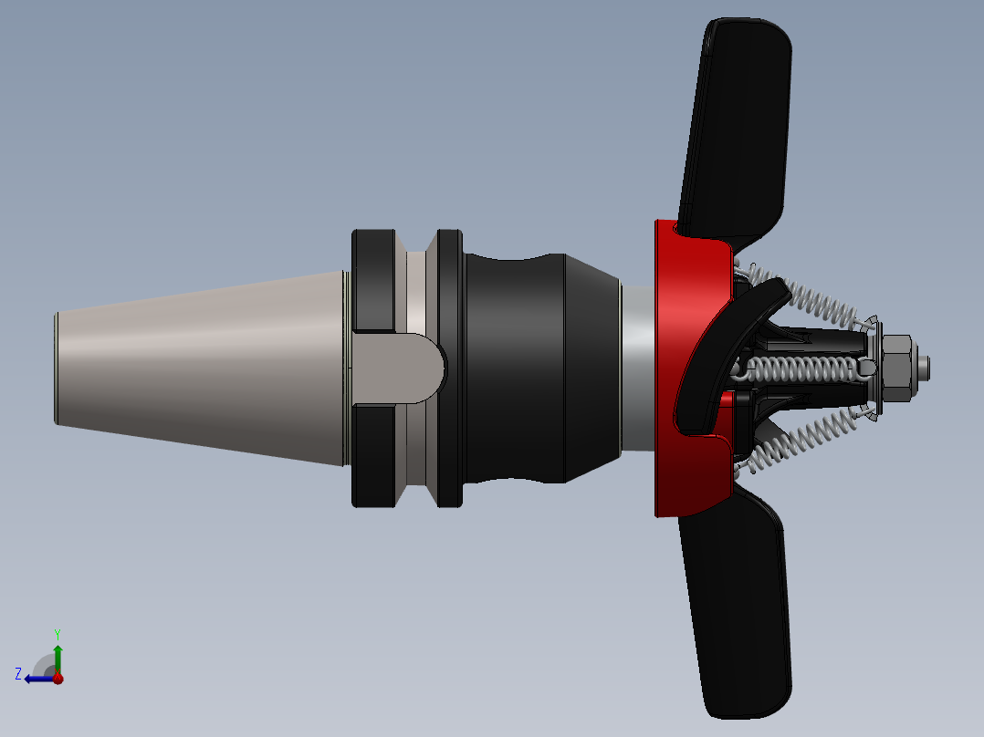 数控清洁风扇右视图