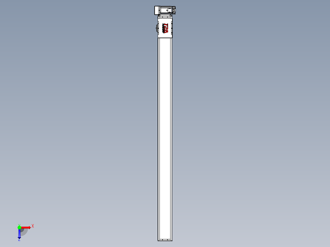 同步带全封闭直线模组TPA-HCB-110D-90-L1500-RU-Y-P40-N3俯视图