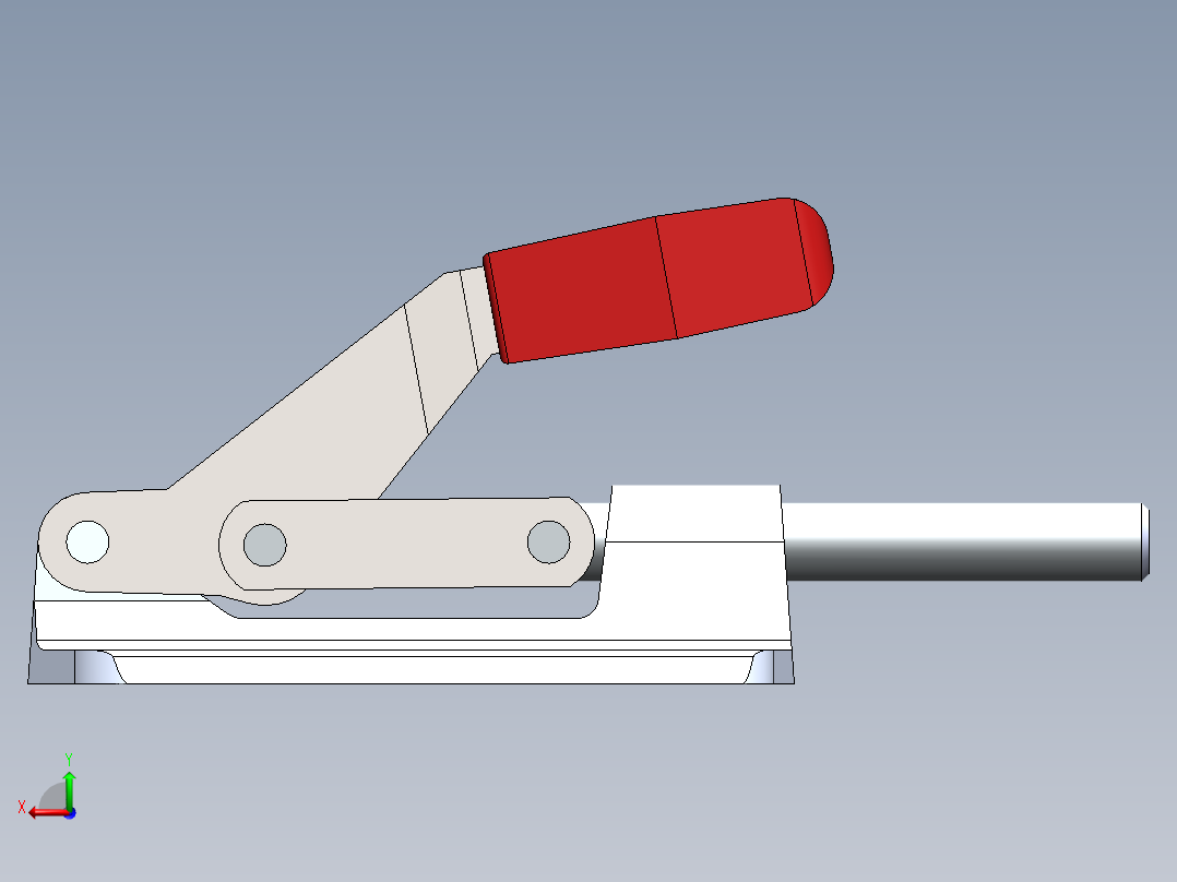 带水平底座的水平夹具后视图