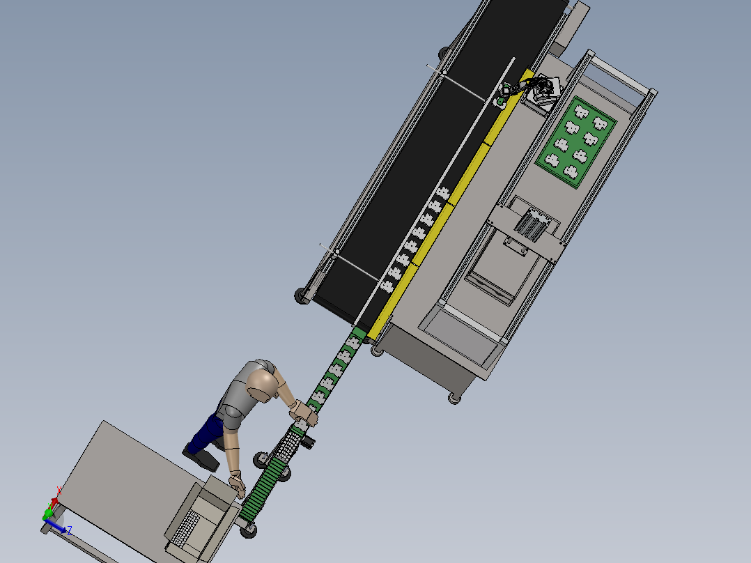 自动机器人零件去毛刺工艺主视图