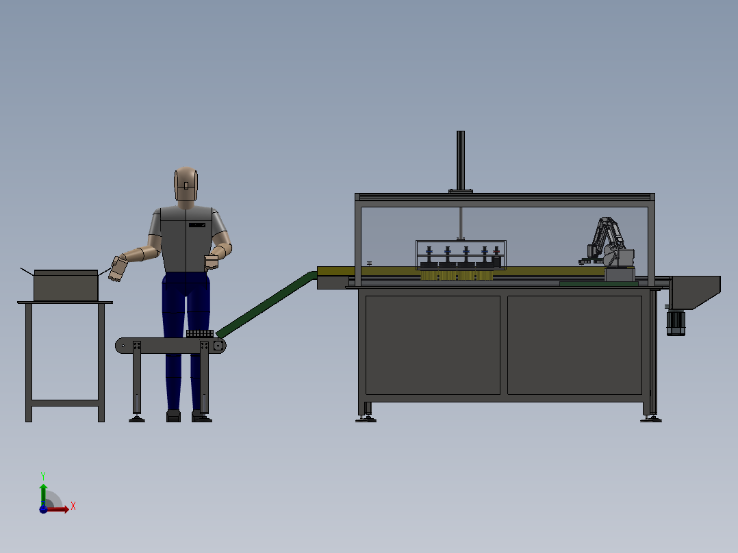 自动机器人零件去毛刺工艺前视图
