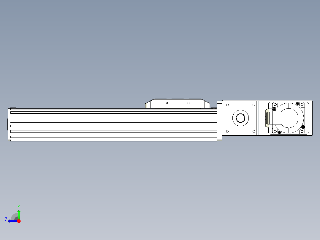 同步带全封闭直线模组TPA-HCB-85D-90-L200-MR-C-P20-N3右视图